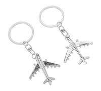 TOVINANNA Llavero de Avión Metálico 2 Piezas Colgante Avión 3D Realista Llavero Creativo para Bolso y Llaves Accesorio Ligero para Viajes y Regalos Temáticos de Aviación