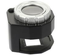 TOVINANNA Lupa para Joyería Portátil Luz LED Lente de Aumento Óptico de Vidrio Zoom Ajustable 30X Lupa Pequeña Negra para Monedas y Antigüedades Adecuado para Coleccionistas y Medición