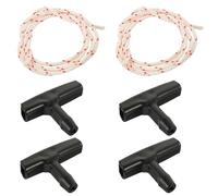 TOVINANNA Manija y Cordón para Puerta de Garaje Cuerda de Liberación de 4 M, 2 Juegos para Uso en Escaleras de Ático y Situaciones de Emergencia