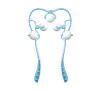 TOVINANNA Masajeador de Cuello Manual Portátil 5 Bolas de Masajeador de Vértebras Cervicales Azul Equipo de Masaje para Cuello y Hombros Alivio de Tensión y Fatiga Casa y Oficina