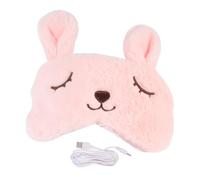 TOVINANNA Máscara de Ojos USB Antiluz para Compresa Térmica Suave y Reutilizable para Relajación Oso