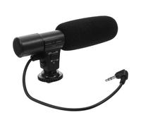 TOVINANNA Micrófono para Cámara Réflex Digital Alta Definición y Sensibilidad Estéreo, Diseño Plástico Negro, Ángulo de 90/120 Grados para Entrevistas y Grabación de Vídeo Profesional