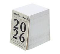 TOVINANNA Mini Calendario 2026 Retro Minimalista Desprendible Diario de 365 Días Cuaderno Pequeño para Planificación Diaria Papel de Calidad Color Gris Mañana Organizador Compacto