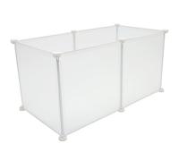 TOVINANNA Mini Jaula para Erizos y Valla para Hámster de Resina, 1 Set de 6 Piezas Estilo Simple para Conejos y Pequeños Roedores en Interiores (Color Nieve)