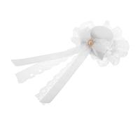 TOVINANNA Mini Sombrero de Copa Lolita Blanco con Velo de Encaje para Novia, Accesorio Elegante y Versátil Adecuado para Bodas y Cosplay