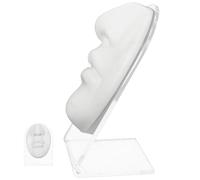 TOVINANNA Modelo de Cara Flexible para Práctica de Piercing en Nariz, Silicona white, Parte del Cuerpo Simulada Soporte para Exhibición