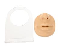 TOVINANNA Modelo de Cara para Piercing Nariz Falsa Piel Color Carne Tamaño Natural Práctica de Perforación Facial Cuerpo Humano Expositor para Entrenamiento Profesional