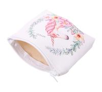 TOVINANNA Monedero Pequeño de Unicornio para Niña Cierre de Cremallera, Diseño Encantador y Capacidad Adecuada para Viaje y Uso Diario, Material PVC Resistente y Tejido Blanco