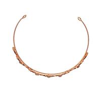TOVINANNA Nupcial Tiara De Novia De Diamantes De Imitación Tiara De Niña Puntal De De Estilo Barroco Diadema De Boda De Diamantes De Imitación Boda Barroca Aleación Rose Gold