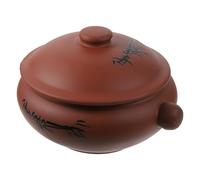 TOVINANNA Olla de Cerámica para Estofado y Sopa 350 Ml, Cazuela Vapor Doméstica, Resistente y Fácil de Limpiar, Adecuado para Guisar y Cocinar en Cocina Casera