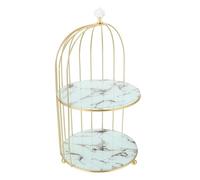 TOVINANNA Organizador De Maquillaje Jaula De Pájaro De Soporte Decorativo Para Perfumes y Postres Estante De Almacenamiento Para Cosméticos y Diseño Retro Para Mesa