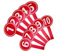 TOVINANNA Paletas de Puntuación Manuales 10 Piezas 95X19 CM Marcadores Numéricos Portátiles Mango Tableros de Votación Prácticos para Competencias y Eventos Deportivos