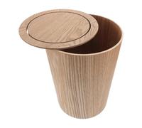 TOVINANNA Papelera de Madera con Tapa Abatible para Apartamentos Pequeños y Hoteles, Capacidad 9l, Diseño Minimalista y Solución Higiénica Fácil de Mantener