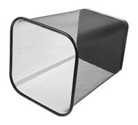 TOVINANNA Papelera de Oficina Metálica Negra Pequeña Cubo de Basura de Malla de Alambre Cuadrado Papelera para Dormitorio y Escritorio Cubo de Basura Abierto Transpirable