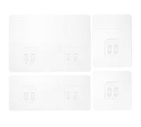 TOVINANNA Parche Adhesivo para Estantes de Ducha, 20 Piezas de Acero Inoxidable, Ganchos Transparentes Autoadhesivos, sin Taladro, para Organizar Baño y Cocina