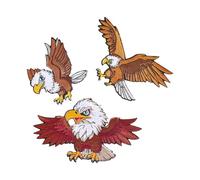 TOVINANNA Parches Bordados para Coser Águila Calva 3 Unidades Termoadhesivos para Ropa Vaqueros Mochilas y Chaquetas Decoración Patriótica para Festivales y Uso Cotidiano