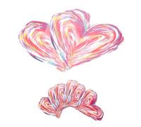 TOVINANNA Parches Termoadhesivos para Ropa Diseño de Corazones 6 Unidades 4 Pequeños 2 Grandes Alta Elasticidad y Resistencia al Lavado Ideales para Manualidades y Personalización de