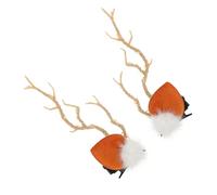 TOVINANNA Pasadores de Pelo Navideños con Astas de Ciervo Luminosas Clips de Fiesta LED para Navidad Accesorios Brillantes para Disfraz