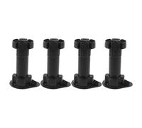 TOVINANNA Patas de Muebles Negras de Plástico Ajustables 100-120 MM Clip 4 Piezas para Sofá Armario y Mesa de Té Patas Regulables para Muebles de Baño y Salón Soporte Resistente