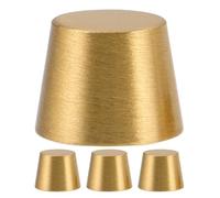 TOVINANNA Patas Elevadoras de Latón para Muebles 10 MM Juego de 4 Pies Decorativos Cónicos Dorados Soporte Compacto para Mesas Gabinetes y Bandejas de Servir Elevadores Aplicables para