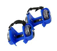 TOVINANNA Patines Ajustables y Diseño Portátil Correa Ajustable Ruedas Luminosas en Color Azul Material PU y Acero al Carbono para Uso al Aire Libre