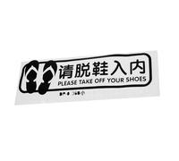 TOVINANNA Pegatina y Pegar los Zapatos Quítate Fácil Adecuado de Usar Adhesiva Negro Texto por Favor Material PVC Clásico para Suelo para Entrada y Gimnasio