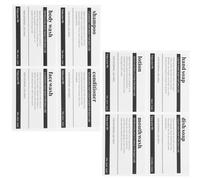 TOVINANNA Pegatinas Adhesivas Autoadhesivas para Productos de Cuidado Piel 8 Unidades Material PVC Resistente al Agua Etiquetas para Botellas de Champú y Gel de Ducha Uso en Baño para