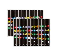 TOVINANNA Pegatinas de Escala de Guitarra PVC para Principiantes 4 Piezas en 2 Juegos Calcomanías para Practicar y Aprender a Tocar Guitarra en Diapasón