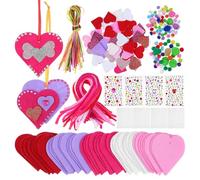 TOVINANNA Pegatinas de Espuma EVA para Manualidades de San Valentín 1 Juego de Corazones Brillantina Multicolor Adhesivas y Seguras para Decoración Creativa para Fiestas y Scrapbooking