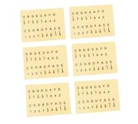 TOVINANNA Pegatinas de Notas Adhesivas para Kalimba de Iniciación 6 Piezas de Papel Amarillo Etiquetas de Escala Musical para Principiantes Accesorios para Piano de Pulgar Fácil de