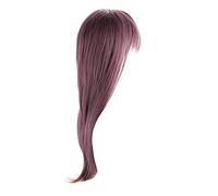 TOVINANNA Peluca Sintética Larga Recta Para Mujer Diseño Natural Flequillo Para Fiestas y Uso Diario Fácil De Cuidar y