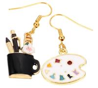 TOVINANNA Pendientes Colgantes de Artista Paleta y Pincel Esmaltados, Joyería Artesanal para Mujer, Adecuado para Uso Diario y Festivales, Diseño Ligero y Colorido, Accesorios Únicos