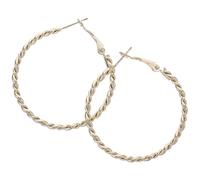 TOVINANNA Pendientes En Círculo Earrings Joyería Del Oído Pendientes Largos Aretes Circulares Aretes De Aro Trenzado Pendiente De Aro Grande Dorado Aguja De Plata