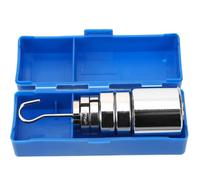 TOVINANNA Pesas Ranuradas de Metal Colgador y Caja Juego de Masas Pequeñas de 350g para Experimentos de Física Instrumento Didáctico para Laboratorio y Enseñanza Escolar