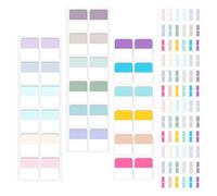 TOVINANNA Pestañas Adhesivas para Libros y Cuadernos 720 Unidades 240 Claras 240 Tonos Suaves 240 Colores Índice Portátil Marcadores de Página Adhesivos de Papel para Organización y