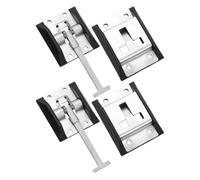 TOVINANNA Pestillo Metálico para Puerta de Remolque 4 Unidades Acero Inoxidable Zinc Blanco Gancho Resistente para Vehículos de Carga, Caravanas y Camiones, Montaje Sencillo