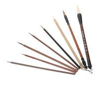 TOVINANNA Pinceles de Caligrafía China 8 Piezas Set Pincel para Escribir y Pintar Tinta Tamaños Variados Punta Fina Suave Portátil para Artistas y Estudiantes de Acuarela Profesional