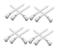 TOVINANNA Pinzas Cabello De Peluquería Antideslizantes, 12 Unidades, Tamaño Pequeño, Aluminio, Para Seccionar y Cortar El Cabello En Salón y Casa