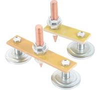 TOVINANNA Pinzas de Puesta a Tierra Magnéticas para Soldadura Imán de Soldadura Potente Abrazaderas de Cable de Tierra de Hierro Cromado 2 Unidades para Herramientas y Accesorios de