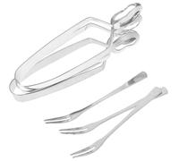 TOVINANNA Pinzas para Caracoles de Acero Inoxidable 6 Piezas 3 Pinzas 3 Tenedores Mango Ergonómico Utensilios Compactos para Servir Mariscos Cenas y Eventos