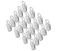 TOVINANNA Pinzas para Cortinas de Metal Plateado 9X18 MM 100 Unidades de Anillas de Hierro para Cortinas Broches Resistentes y Fotos el Hogar