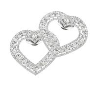 TOVINANNA Pinzas para Flores de Zapatos Forma de Corazón en Metal y Pedrería, Clips Desmontables para Sandalias y Tacones Altos, Accesorios Versátiles para Boda y Cita