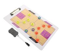 TOVINANNA Pizarra de Baloncesto para Entrenador Borrado en Seco, Diseño Doble Cara de PVC, Tablero Táctico Magnético para Entrenamiento y Estadísticas de Jugadores Color Color Aleatorio