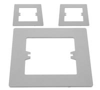 TOVINANNA Placa de Cubierta para Enchufe Eléctrico 1 Módulo 86 Tipo Gris, Set de 3 Unidades, Marco Decorativo sin Tornillos para Pared, Protección y Reparación de Huecos en Caja Empotrada