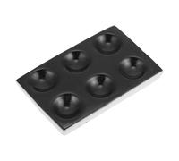 TOVINANNA Placa de Reacción de Porcelana Negra 6 Pocillos Instrumento de Experimentación Química para Laboratorio Tablero de Experimentación Resistente y Fácil de Limpiar Adecuado para