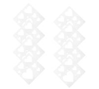 TOVINANNA Plantillas de Plástico para Pintar Reutilizables 30 Piezas Plantilla Calada Forma Corazón 10X10 CM para Manualidades Decoración de Paredes Tela y Papel