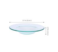 TOVINANNA Plato Calentador de Cera Transparente de 8 CM para Aromaterapia Placa de Repuesto para Esencial Accesorio Reutilizable a Prueba de Fugas