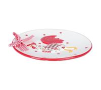 TOVINANNA Plato de Cerámica Rojo para Servir Aperitivos y Ensaladas Diseño Elegante y Ligero, Adecuado para Comidas Creativas en Casa
