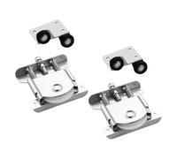 TOVINANNA Polea de Puerta Corredera de Acero Sistema Anti-Desencarrilamiento para Armarios, Silenciosa para Puertas Interiores de Madera