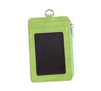 TOVINANNA Porta Tarjetas Colgante de PU Color Verde Suave para Escuela y Compras Capacidad Tarjetas y Protección contra Suciedad